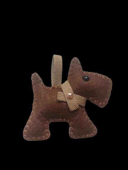 Cão Terrier em Feltro - Pendente ou Porta-Chaves