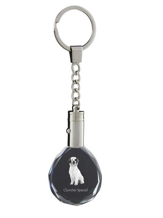Clumber Spaniel brelok do kluczy owalny z koniem Art-Dog
