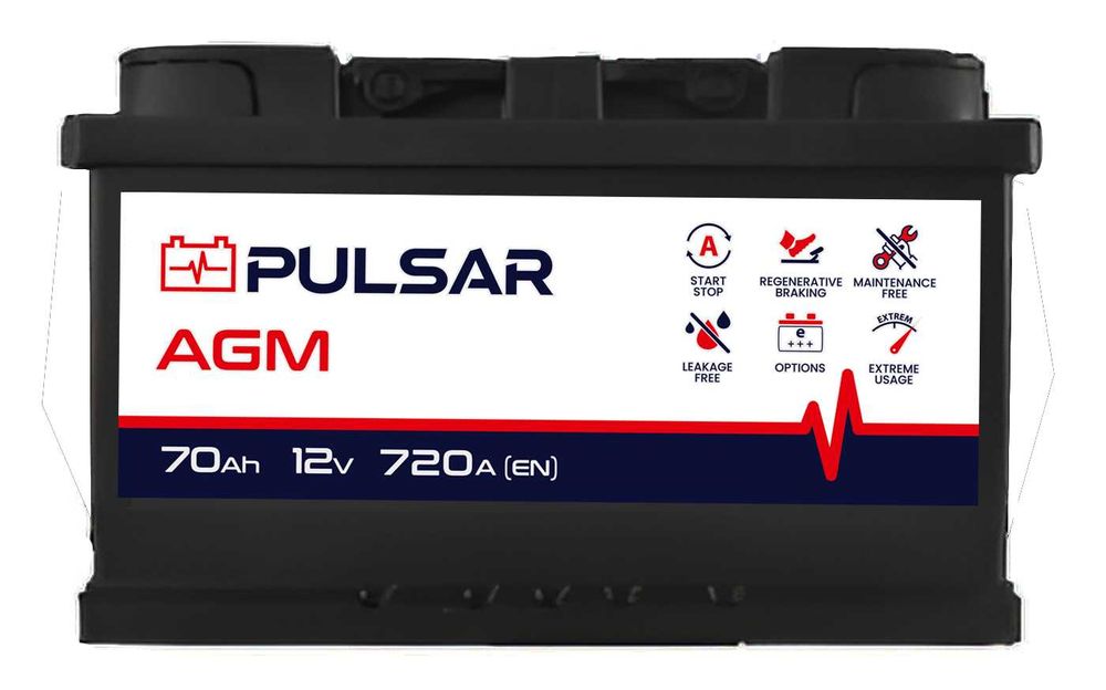 Akumulator Amega Megatex PULSAR START&STOP AGM 70Ah 720A P+