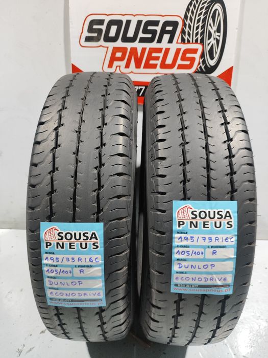 2 pneus semi novos 195-75R16C Dunlop - Oferta dos portes