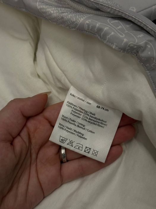 Зимовий комбінезон конверт reima 68-74 + пінетки та краги