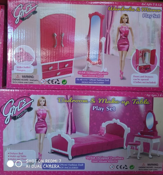 Меблі для ляльок Барбі Спальня , Мебель для кукол Лол