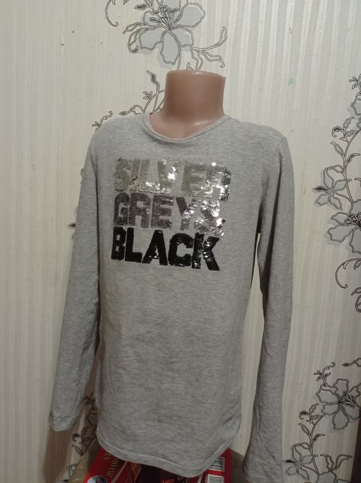 Реглан с паетками на 9-10 лет