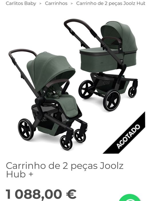 Carrinho  bebé Garantia Vitalícia
