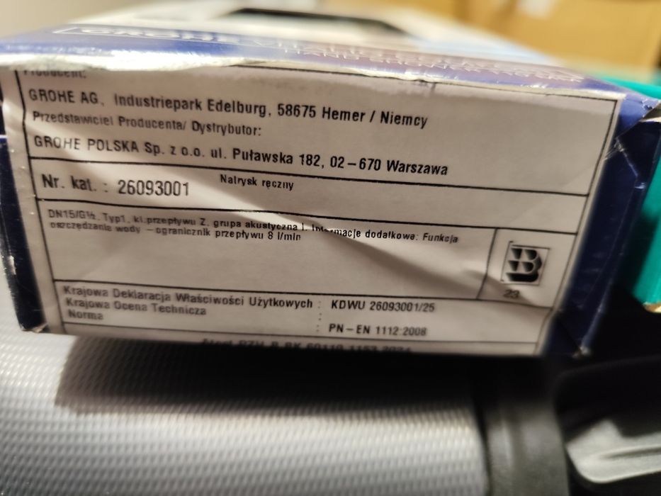 Zestaw prysznicowy słuchawka wąż Grohe hans