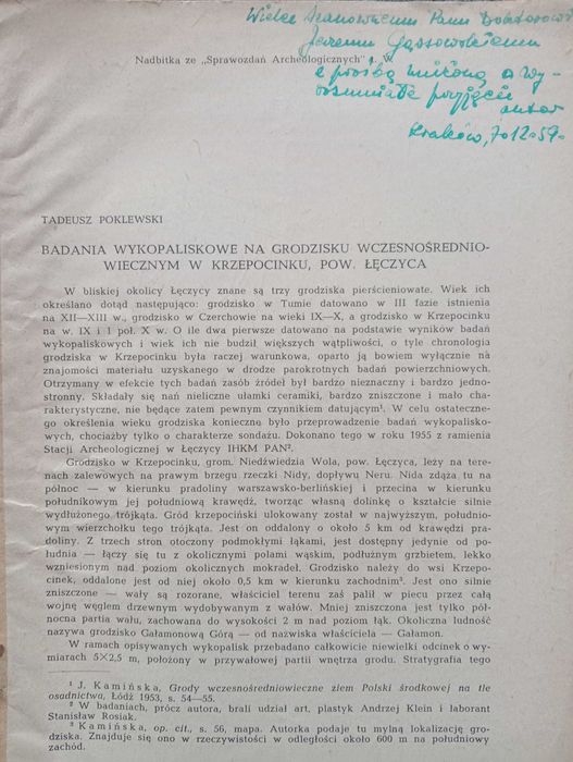 Archeologia - 10 nadbitek z  autografami autorów. Od lat 60.