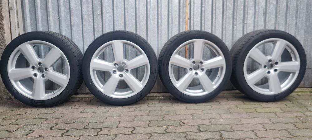 Sprzedam koła audi 19" 5x112 ET45 9J otwór centrujący 57,1z oponami letnimi  255/40/19