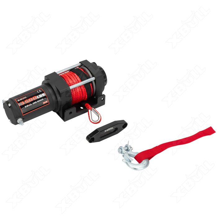 ATV (UTV) електрична лебідка X-BULL 3500 LBS з синтетичним тросом