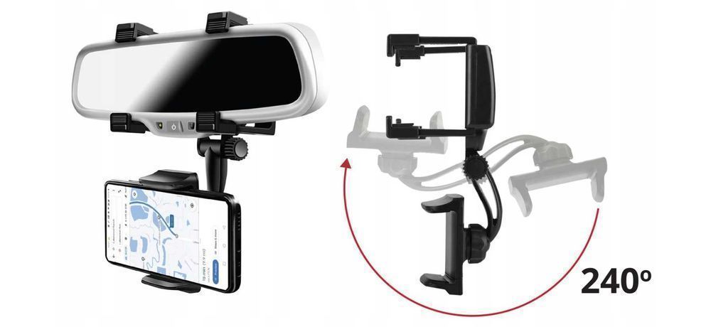 Uchwyt do telefonu na telefon na lusterko wsteczne do auta