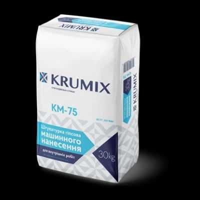 Штукатурка гіпсова машинного нанесення  KRUMIX КМ-75 30 кг (45 шт)