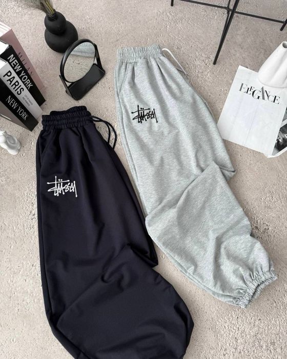 Штани Stussy/чоловічі/жіночі штани Стусі,Стасси оверсайз,вишите лого