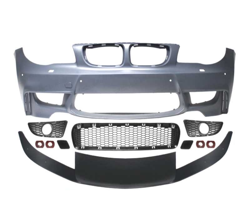 PARA-CHOQUES FRONTAL BMW E81 E82 E88 06-10 LOOK 1M PDC SRA + SPOILER FRONTAL