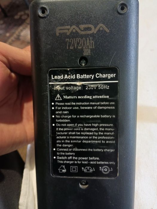 Зарядний пристрій  для електро велосипеда Fada 72v 20ah 2024року