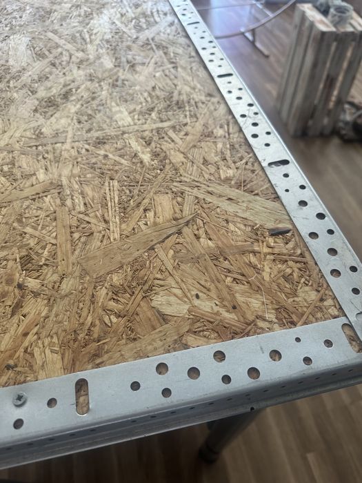 Balcao de loja ferro e tampo madeira