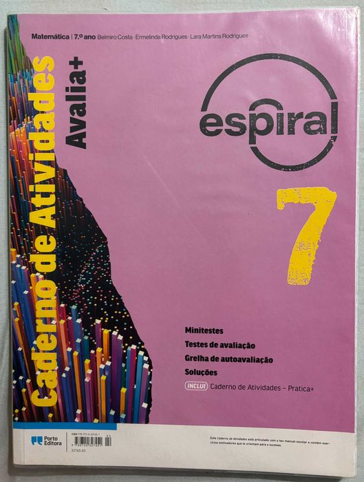 Espiral 7 – Caderno de Atividades / Pratica+ / Avalia+ | Matemática – 7.º Ano