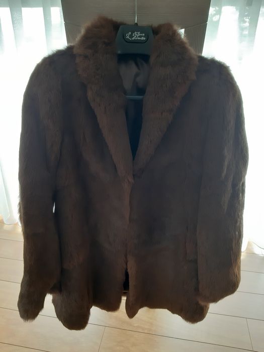 Casaco pele de coelho genuíno