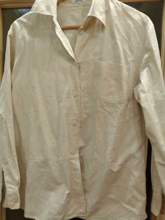 Big size! Esprit сорочка молочного цвета (L) + платье Индия (3XL) нежно-розовое