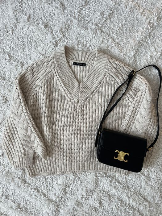 Светр молочний Mango S