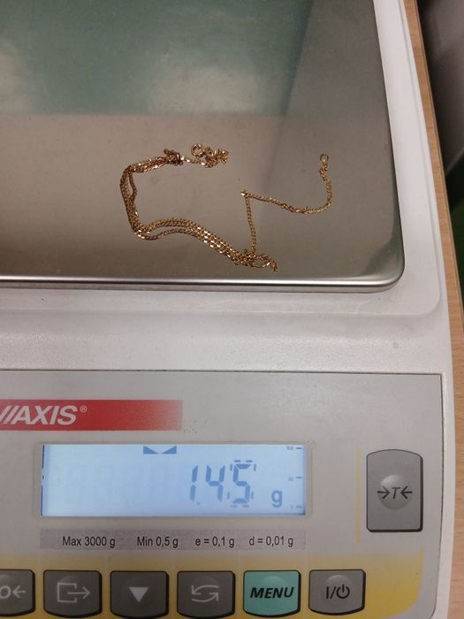 Złoty łańcuszek pancerka 333