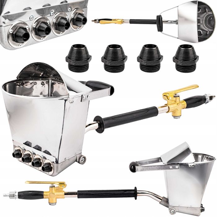 Tynkownica pneumatyczna do tynku zaprawy 2w1 +8dysz ścian sufitów