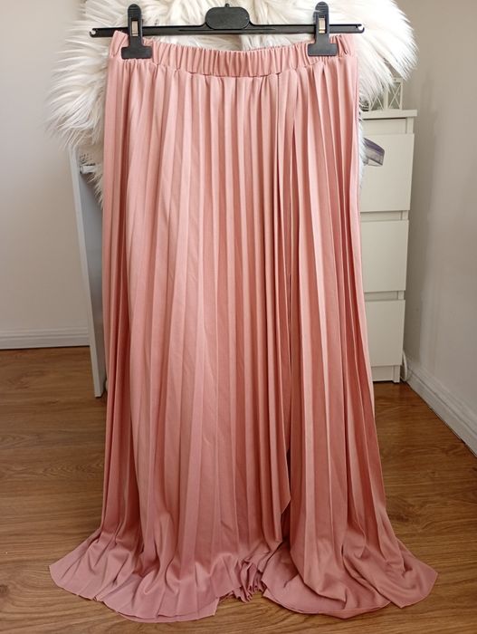 Elegancka maxi spódnica plisowana długa S