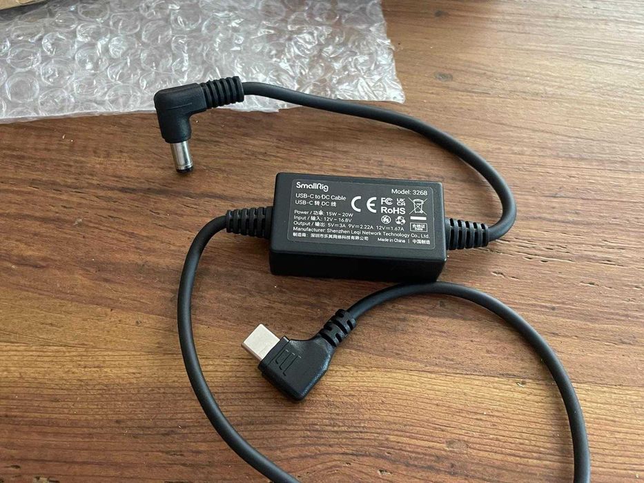 Small Rig usb c to 12v dc adapter
