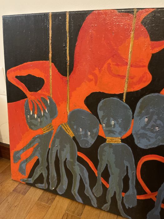 Pintura original em acrilico sobre tela 73x54cm