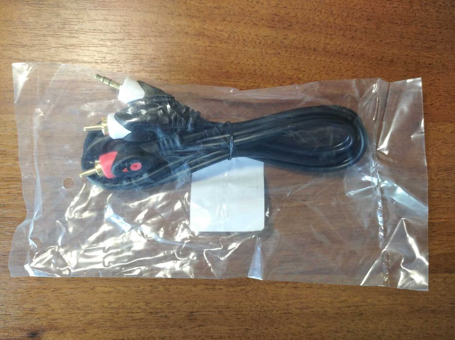 Кабель провод шнур переходник аудио aux 3.5 jack на rca тюльпан 1,2м 2