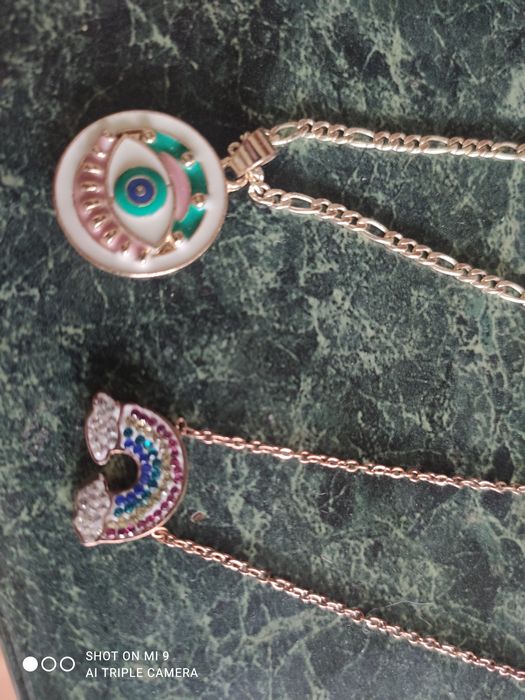 Цепочка подвес глаз радуга серьги шарики древо палочки xuping