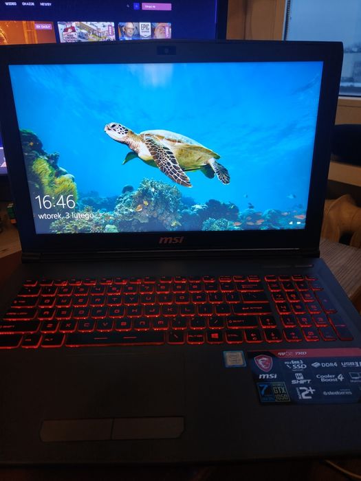 Laptop Gamingowy MSI 16j9 I7 GTX1060