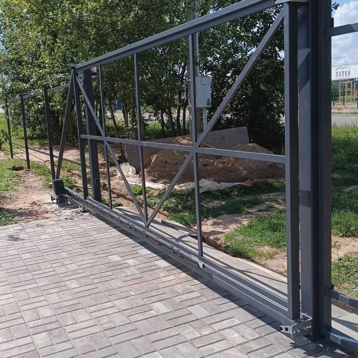Откатные ворота с калиткой, Відкатні/Розсувні/Откатные, Автоматичні