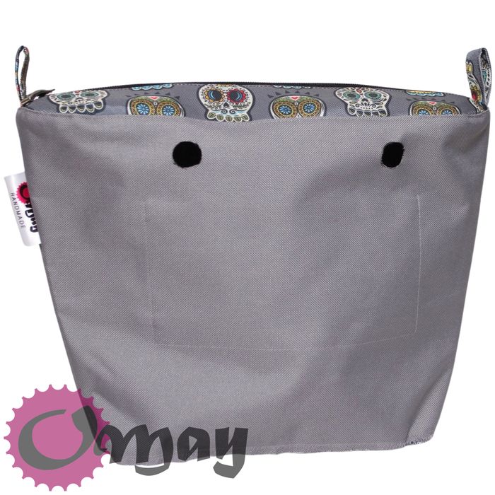 organizer do OBAG MINI szary czachy boho 2 kieszenie wkład OMAY