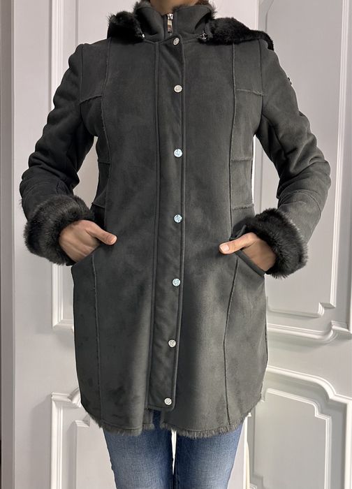 Casaco longo faux fur Armani