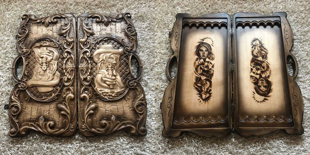 Нарды и шахматы из натурального дерева высокого качества на подарок