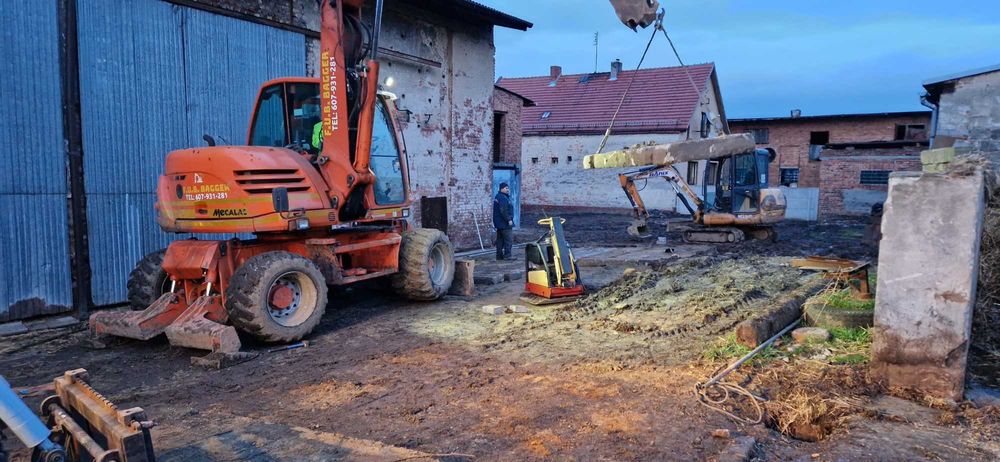 Rozbiórki,Wyburzenia, Wykopy,utwardzanie terenu, drogi dojazdowe , itp