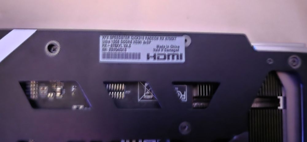 Placa Gráfica AMD radeon 6750XT super quick