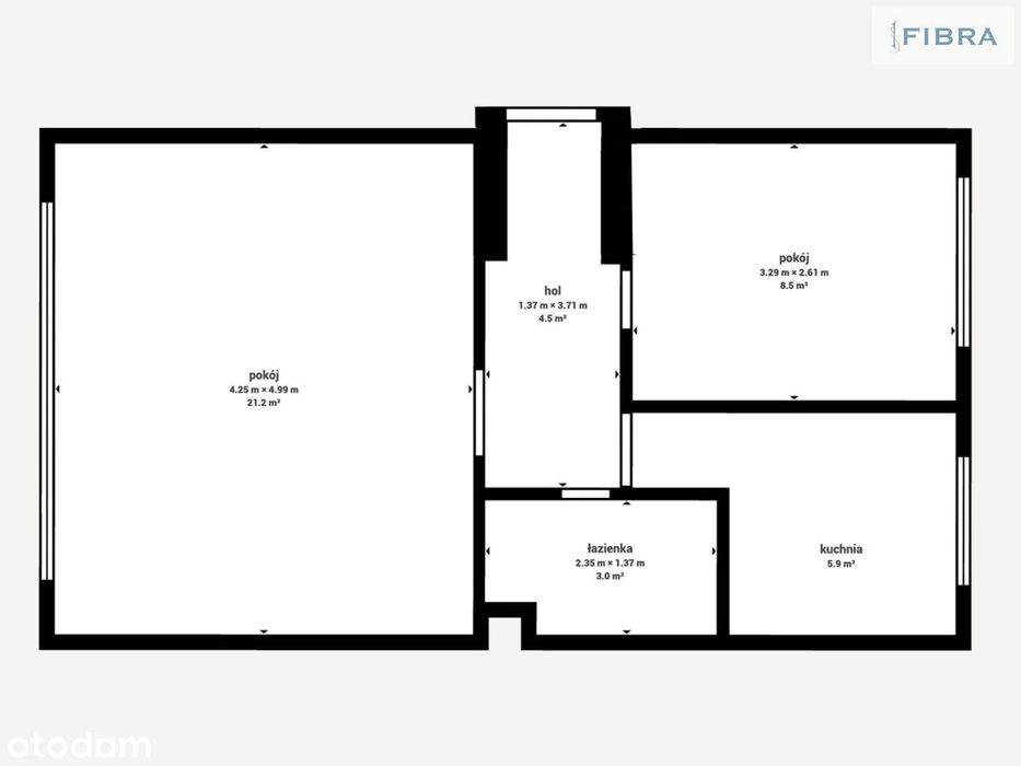 2 pokoje 44 m² | 1 piętro | centrum Pszowa| balkon