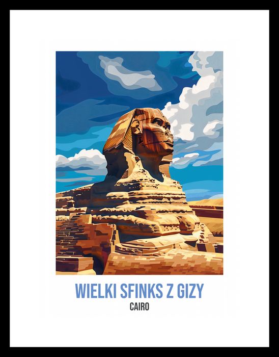 Plakat 20,5x28,4cm Wielki Sfinks z Gizy