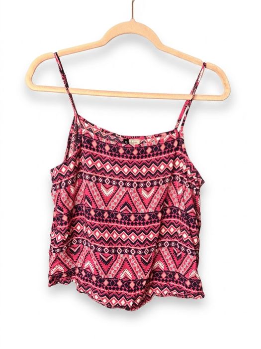 Kolorowy top / bluzka na ramiączkach we wzory etno H&M