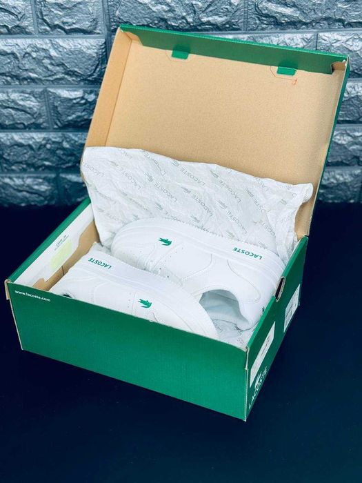 Белые женские кросовки Lacoste кожаные кеды лакоста удобные и стильные красовки белые женские Кожаные красовки Лакоста / кросовки Лакосте / білі кроси