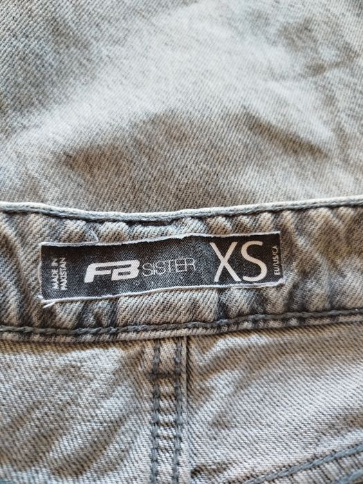 Трендовые Wide Leg джинсы FB Sister | Идеальный Light Grey | XS