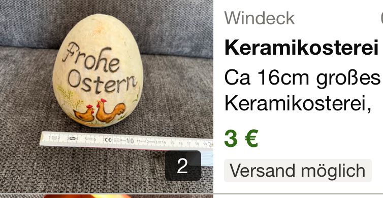 Jajko ceramiczne .