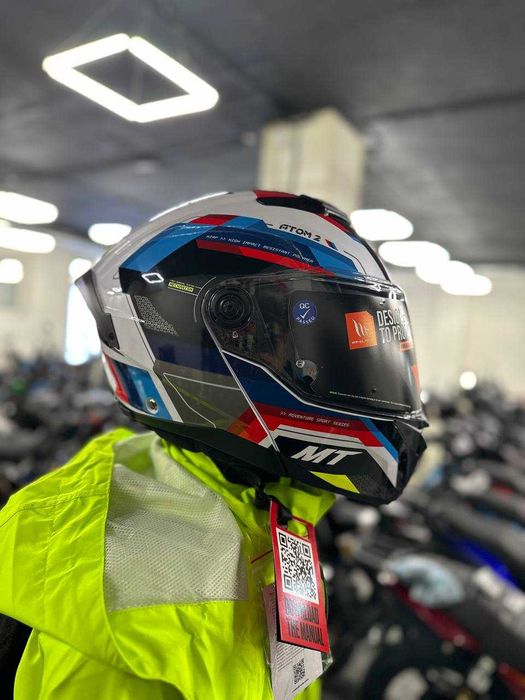 НОВИЙ мотошолом HELMET MT FU404SV ATOM 2 SV BAST A0 Pearl Gloss L