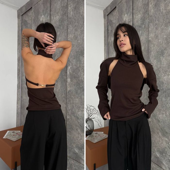 Трендовий ТОП з БОЛЕРО із золотою застібкою