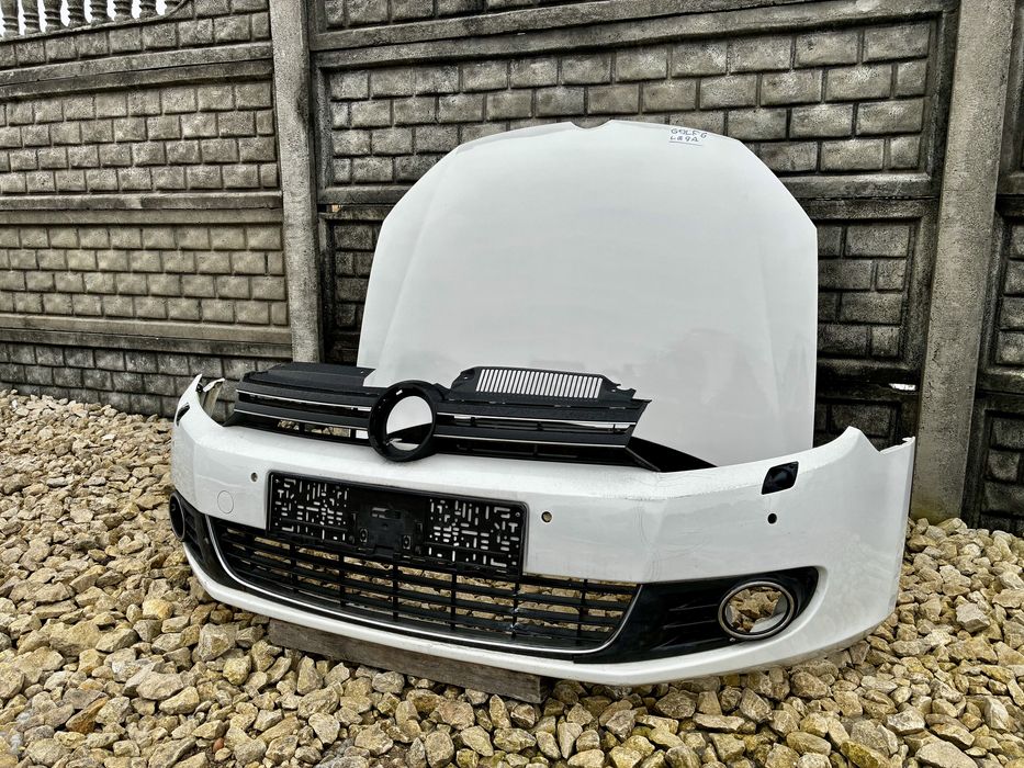 Maska + zderzak spryski 4xPDC VW Golf VI 6 5K 5K0 08- bialy LB9A