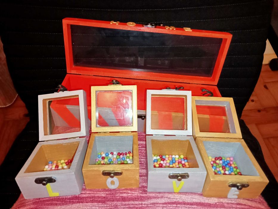 Caixas de madeira multifuncional ,pintura e decoração ,manual ,Novo
