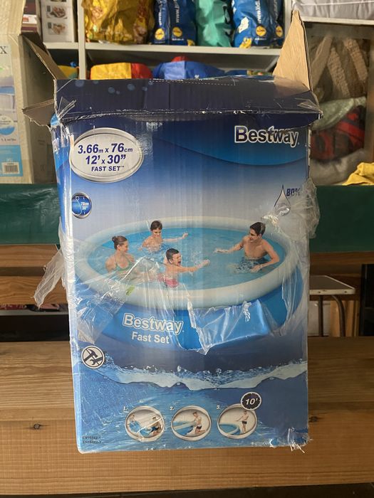 Piscina Bestway Fast Set 3,66m x 76cm + bomba de filtro Intex incluída