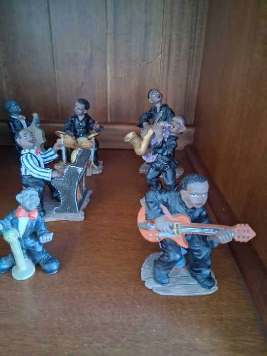 10 figuras em resina músicos de Nova Orleans, anos 80