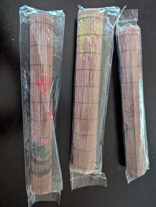 Individual mesa bambú para artesanato