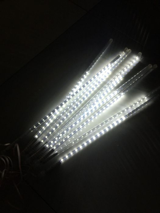 Lampki sople świąteczne LED spadający śnieg sopelki meteoryty 50 cm 10